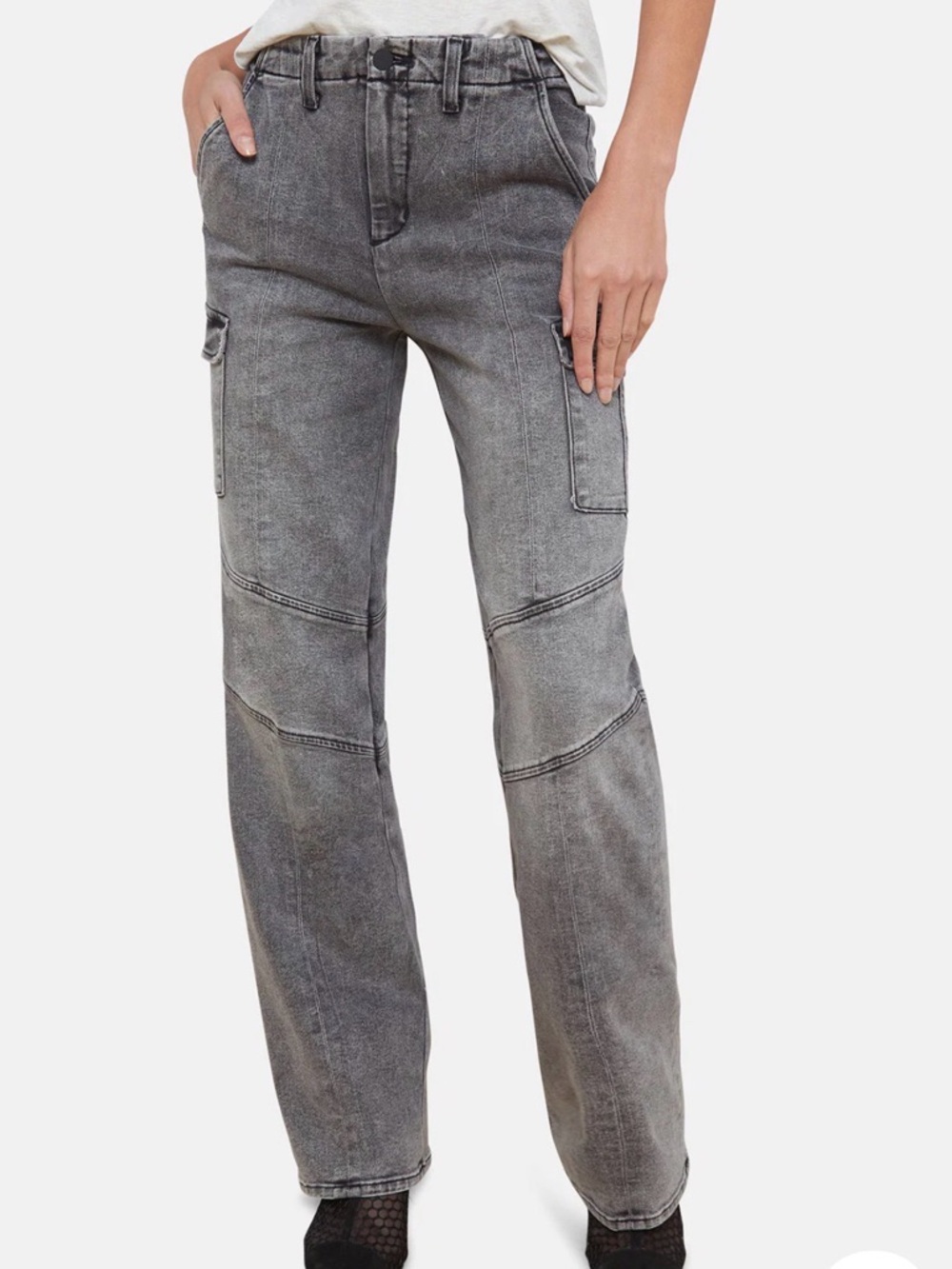 L'AGENCE mid-rise Straight Cargo Jeans
